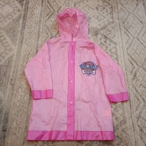 Nickelodeon Girls Small Pink Paw Patrol Snap Hooded Rain Jacket